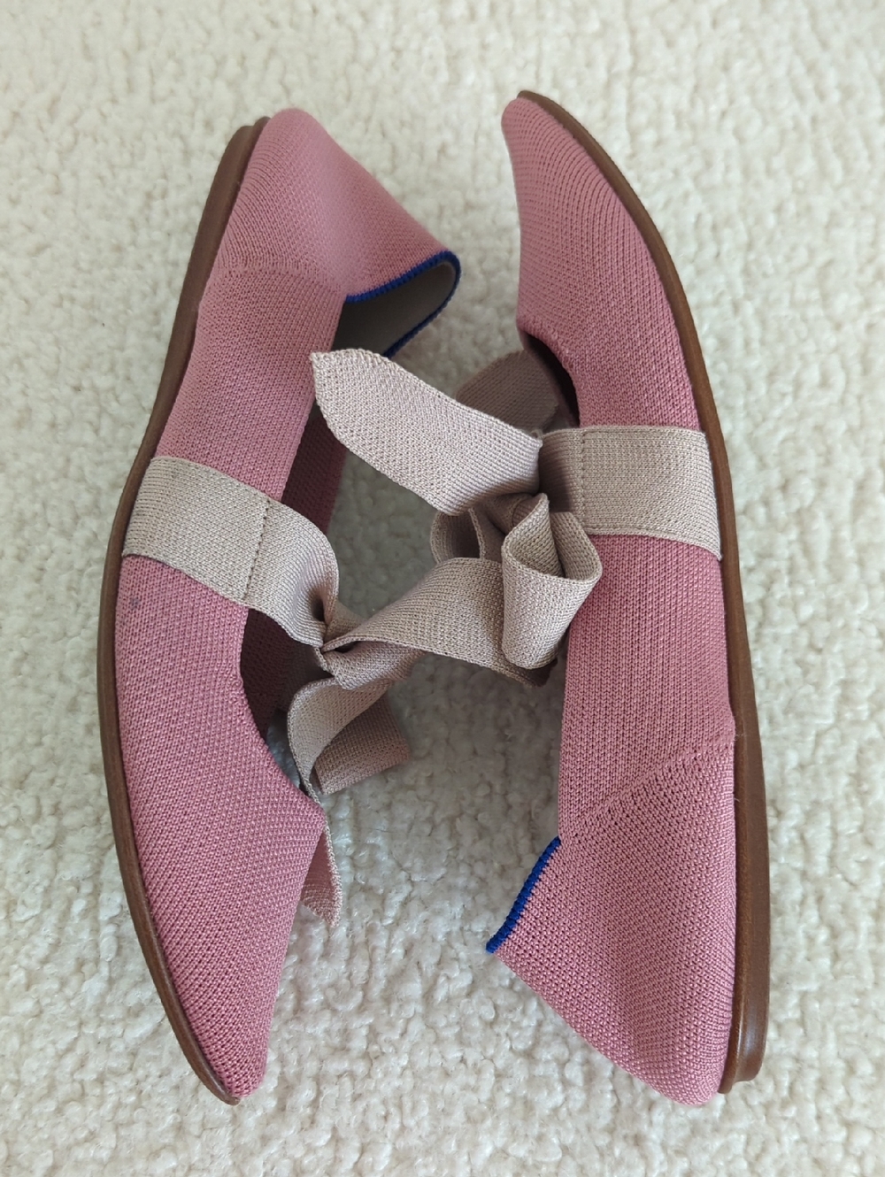 Rothy's Rosebud Pink Bow Mary Jane Ballet Flats - Picture 7 of 14